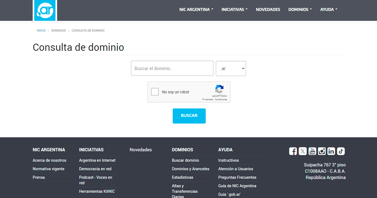 Verificador de dominios